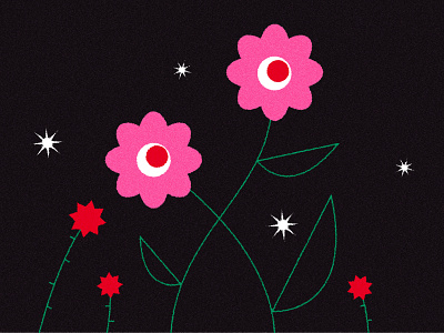 (つ˵•́ω•̀˵)つ━☆ﾟ.*･ bouquet eye eyeballs eyes flowers illustration illustrator magic magical spring summer texture vector