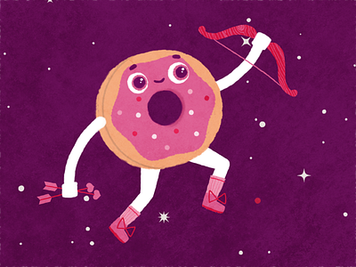 ヽ༼♥ل͜♥༽ﾉ arrow character cupid donut doughnut sprinkles valentines day