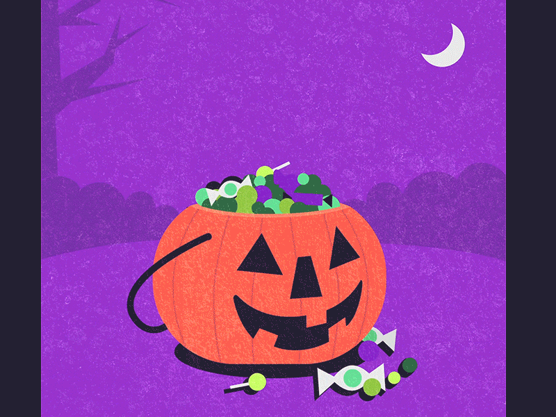 ╭(◕◕ ◉෴◉ ◕◕)╮ candy script cat gif halloween illustration illustrator jack olatern kitty night pumpkin trickortreat