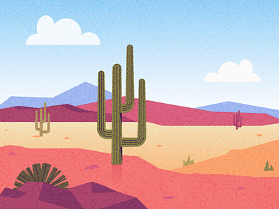 ԅ╏ ˵ ⊚ ◡ ⊚ ˵ ╏┐ background cacti cactus clouds desert illustration illustrator landscape rocks sand scenery southwest southwestern texture vector