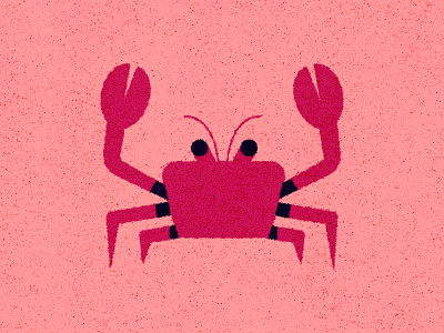 ╰༼ ⋋ ‸ ⋌ ༽╯ character character design crab crustacean geometric illustration illustrator ocean texture vector
