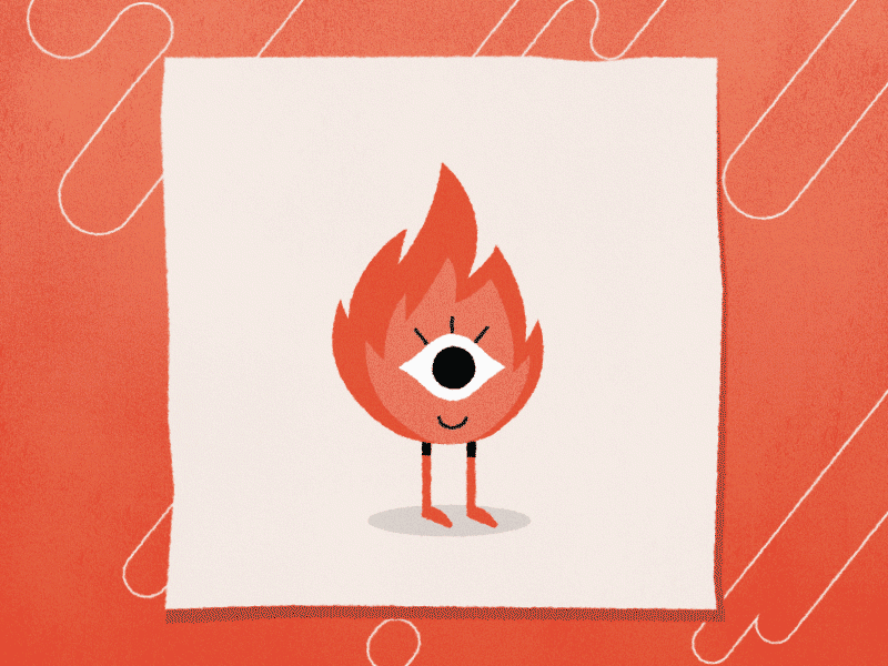🔥🔥🔥 animation character character design fire flame gif illustration personal branding pyro spark texture