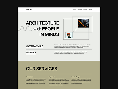 SPACES - Website architecture figma layout minimal ui uiux user experience webdesign