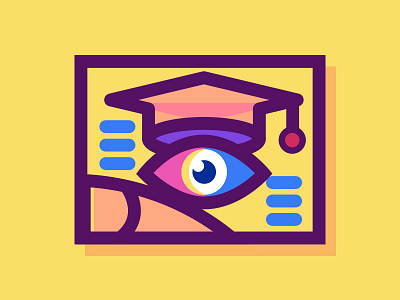 Observation design icon illustration