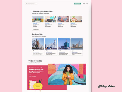 A Home page design for Apartment Renting in Lagos Nigeriaa