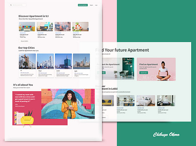 A Home Page Design for Apartments in Lagos Nigeria design typography ui uidesign ux web website