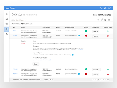 Data Log Table