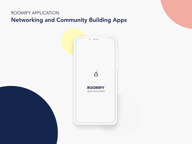 Roomify Loading Animation adobexd animation branding and identity gif art loading animation logo design prototyping social app user experience design