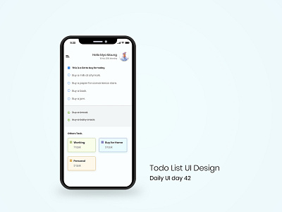 Daily UI Day 041 100 days challenge daily challange dailyui day 41 todo lis