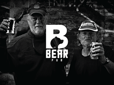 "Bear Pub" Logo bear beer logo beer pub logo design