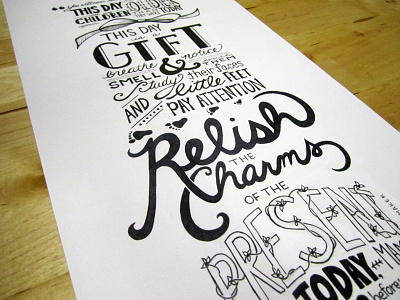 Quote Final illustration ink lettering typography