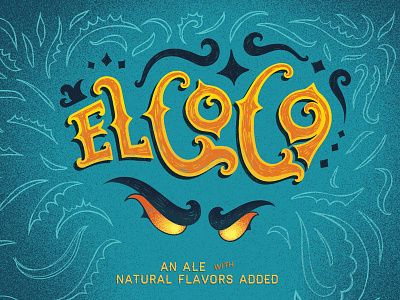 El Coco Label beer illustration label lettering packaging