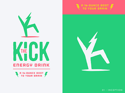 The Kick Energy Drink branding film movie packaging typography