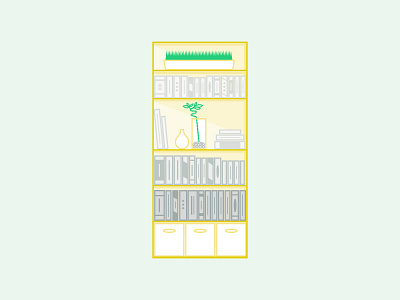 The Minimalist book books bookshelf illustration vector