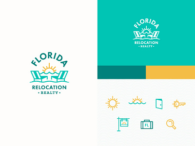 Realty Branding branding florida icon iconography logo real estate sunshine water