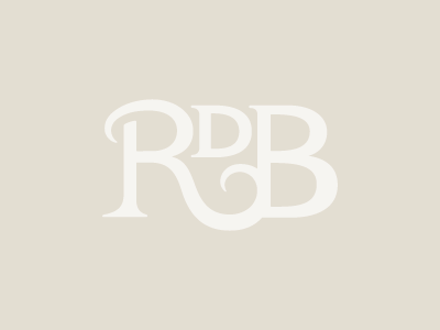 RDB lettering logo symbol