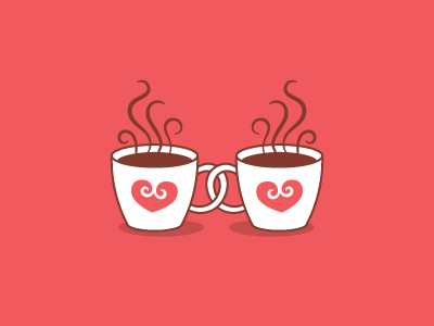 Tea Time cup heart illustration mug tea vector