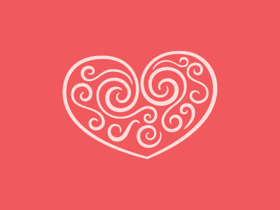 Swirl Heart heart icon illustration logo vector