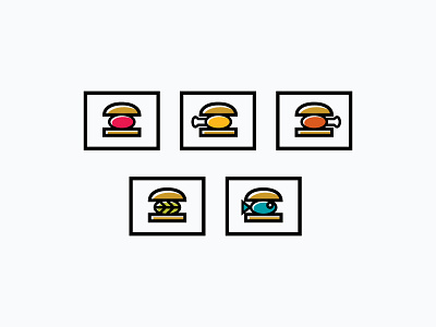 Burger Types beef branding burger icon iconography icons veggie