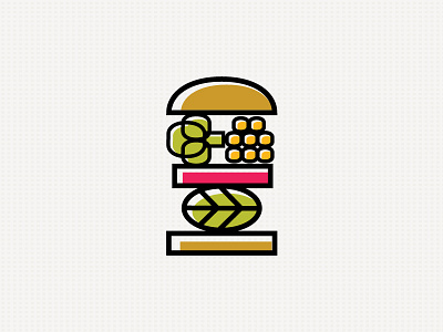 Veggie Burger branding burger illustration vegetable veggie burger veggies