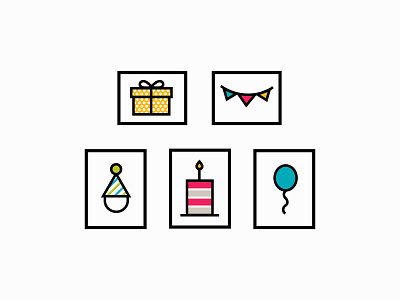 Party time icon design iconography icons illustration