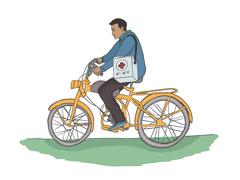 Motorbikin' animation bicycle bike illustration motion motorcycle nonprofit vaccine
