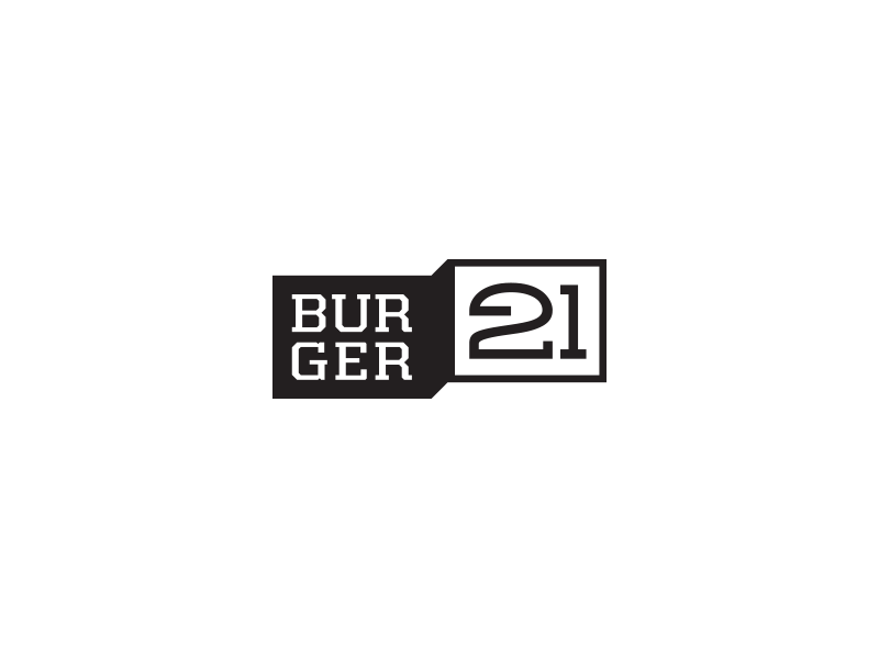 Burger 21 Branding – Logo badge branding burger burgers icon identity logo