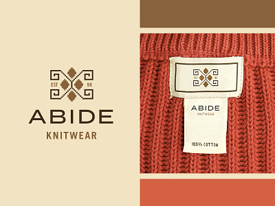 Abide Knitwear Branding apparel badge branding clothing film logo logo design the big lebowski