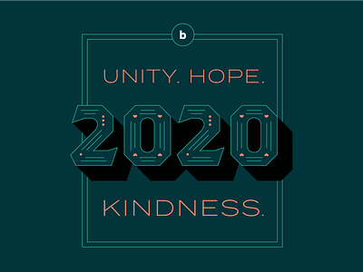 2020 wishes holiday new year type typography