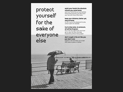 Protect Yourself Poster design digital art layout layout design photography poster poster design stayhome staysafe type typography