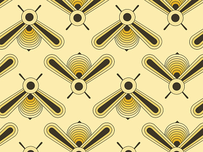Bee Pattern bee logo bees digital art geometric geometry gradient icon illustration illustrator lineart logo pattern pattern design pattern illustration patterns simple yellow