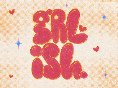 Girlish bubble letters color exploration cute cute art digital art digital drawing femmetype fun graffiti digital halftone stipple texture pack textured truegrittexturesupply typedesign typedrawing typography typography art