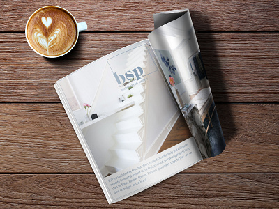 BSP Magazine Page branding campaign design logo magazine mockup typography