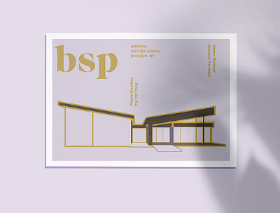 BSP Architecture Postcards branding color exploration design digital art digital drawing illustration logo minimal print design print ready prints typography