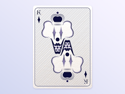 King of Diamonds card design cards deck of cards design digital art digital drawing illustration playing cards typography