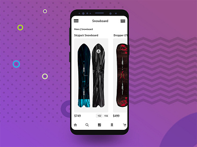 Burton Snowboards App android burton galaxy s9 purple rohitvinay snowboards ui ux