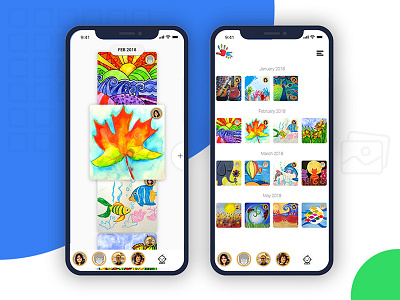 JrFolio artwork color gallery ionic ios iphone x mobile app mockup rohitvinay