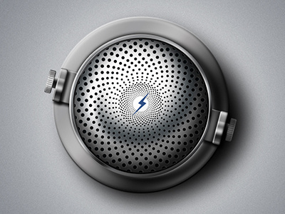 Microphone icon clean icon illustration ios ipad iphone mettal microphone skeuomorphism ui