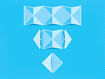 Fold pattern design folded paper portfolio