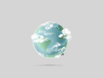 Planet Earth 3d blue clouds earth hello humans icons illustration life planet procreate texture ui water