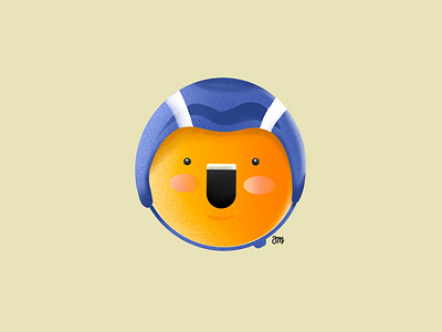 Excited Rider 3d art avatar blue circle design emoji emoticons excited happy helmet icons illustration ride rider safety smile smiley texture uiux