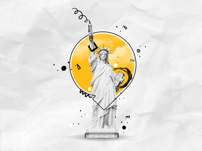 Statue of Liberty design poster retouch retouching statue statue of liberty statueofliberty