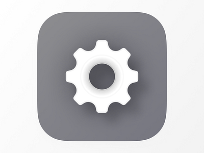 Settings icon iOS app big sur design gear icon ios ios app mac os x settings vector