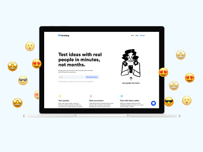 Social intent testing - Faraday📱 design landing page mobile site studio ui user experience ux web website