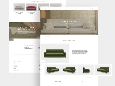 John Sankey e-commerce website redesign 🛋️ beige brown collection e commerce ecommerce elegant furniture furniture website html html css javascript js luxury redesign site sofa website website design websites