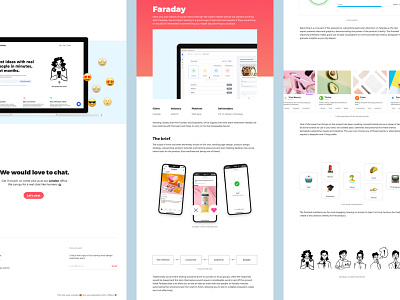 Faraday Web App and Interactions 🤖 app blog branding case study design flat minimal mobile typography ui ux vector web website