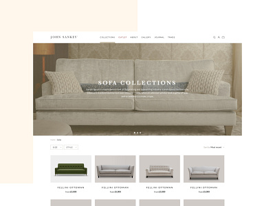 John Sankey e-commerce website UX and UI design 🛋️ app branding commerce e commerce furniture icon illustration landing page minimal typography user experience vector website