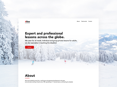 Ski instructor website build and design