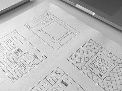 Working through some UX 👷 design drawing paper pencil site sketch sketching ui user experience ux web website wireframe