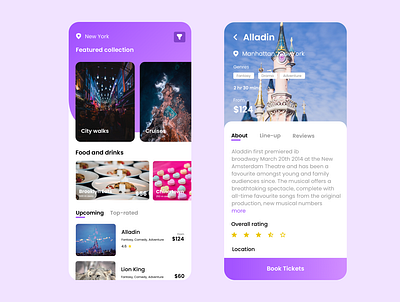 Travel App | Discover attractions and events travel app ui ui design ux